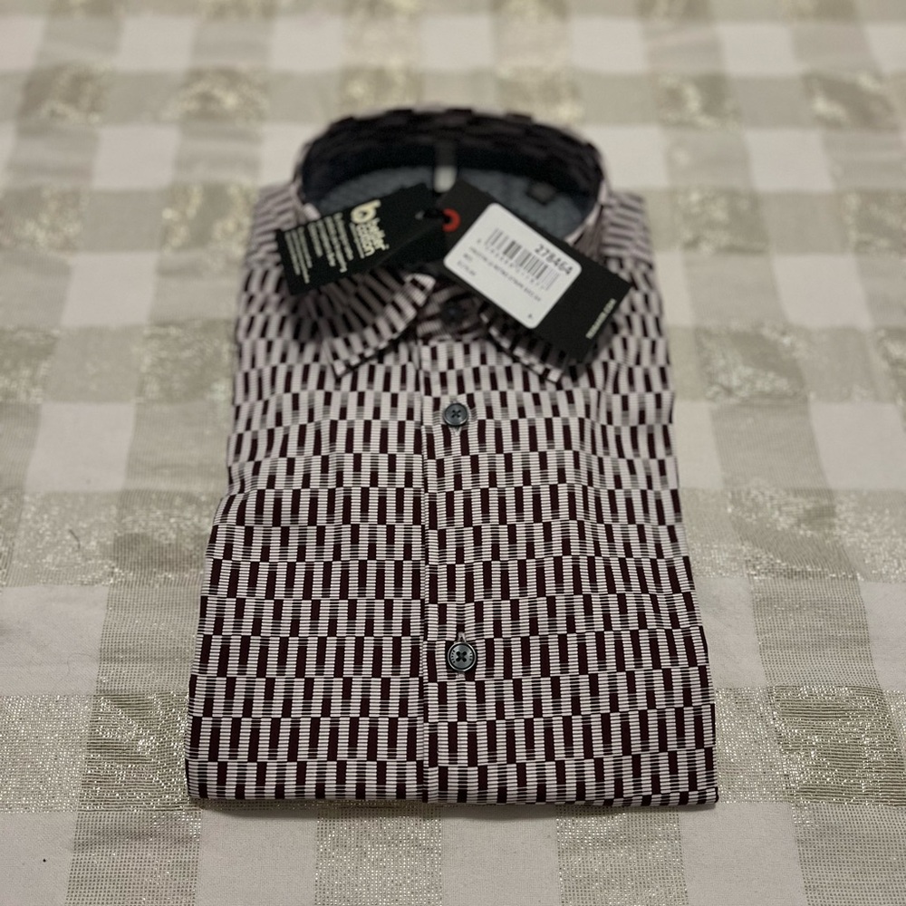 Ted Baker Men's Patterned Shirt - Black and White - Picture 7 of 7